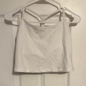 Beyond Yoga White Strappy Crop Top